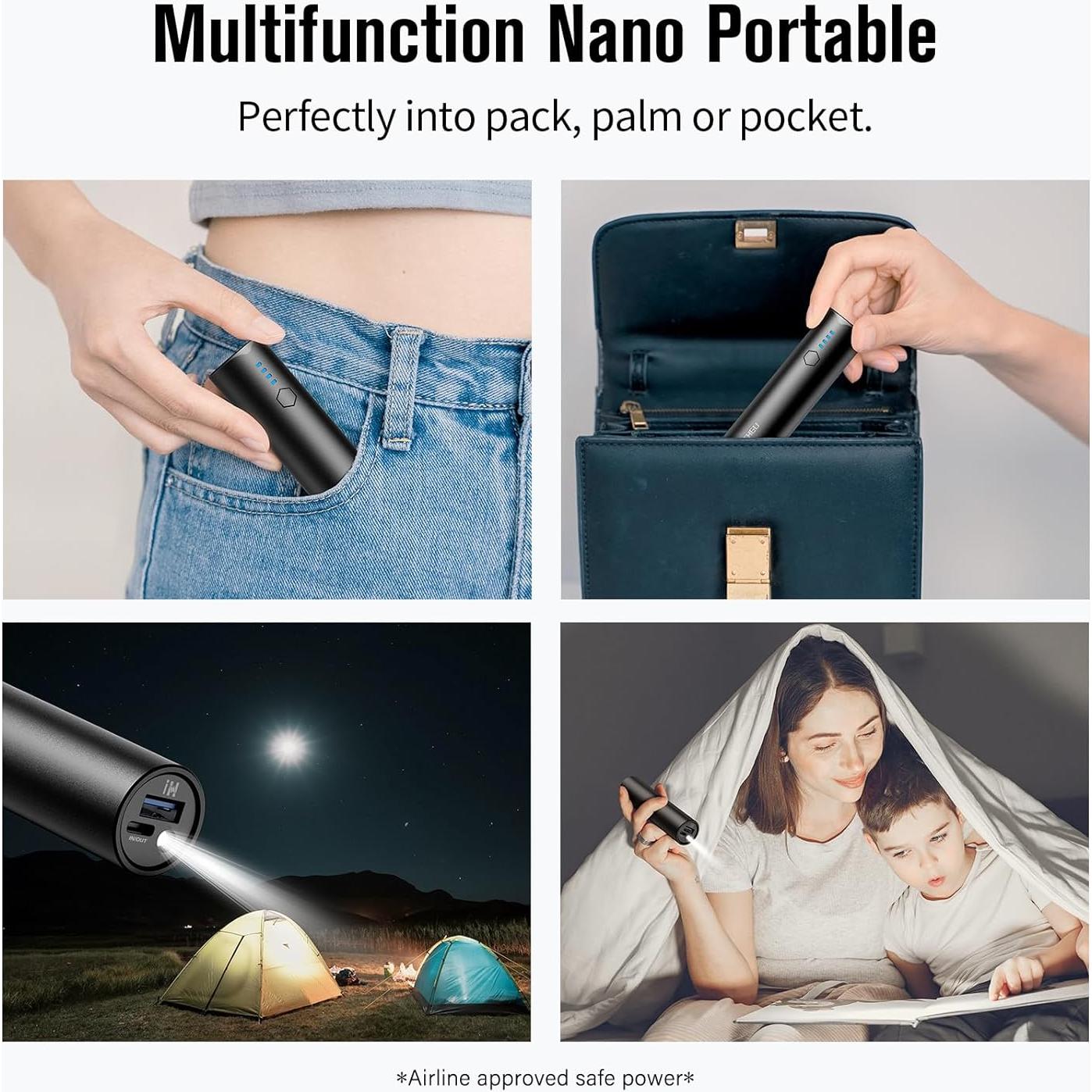 Cargador Portátil 5000mAh USB-C Doble Puerto - S03