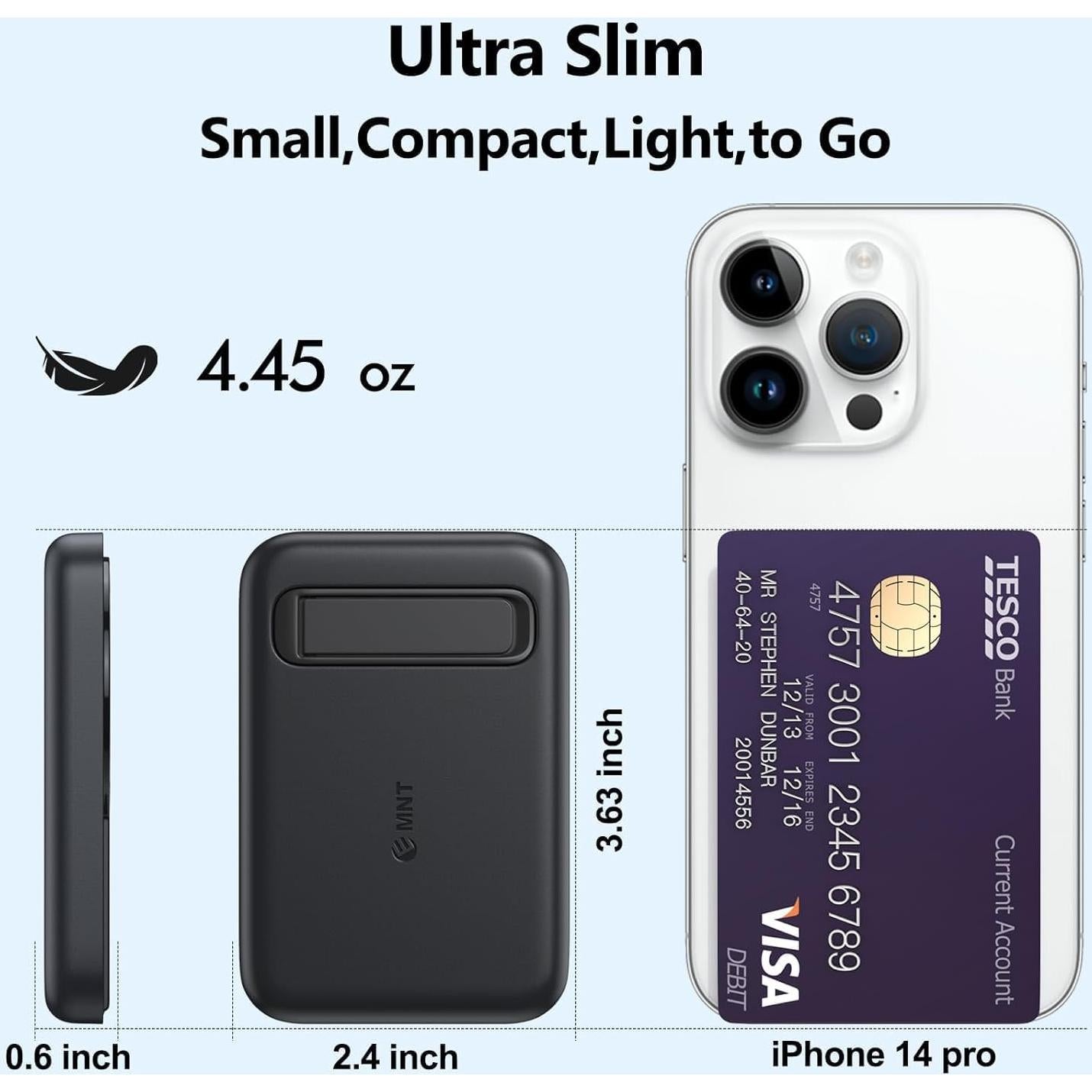 Cargador Portátil Magnético 5200 mAh para iPhone - Negro