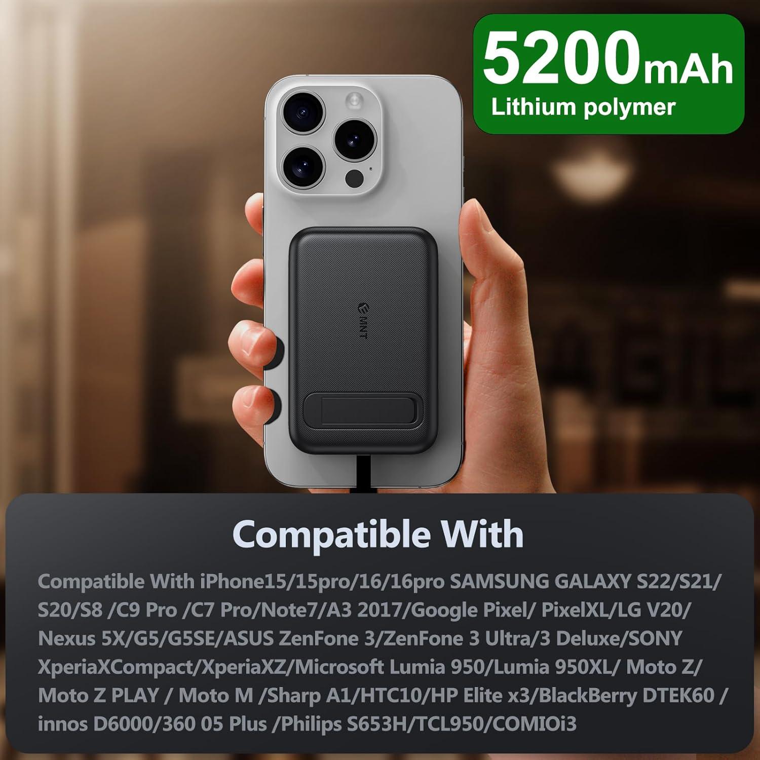 Cargador Portátil 5200mAh USB-C Integrado Shenzhen Jiezhihe
