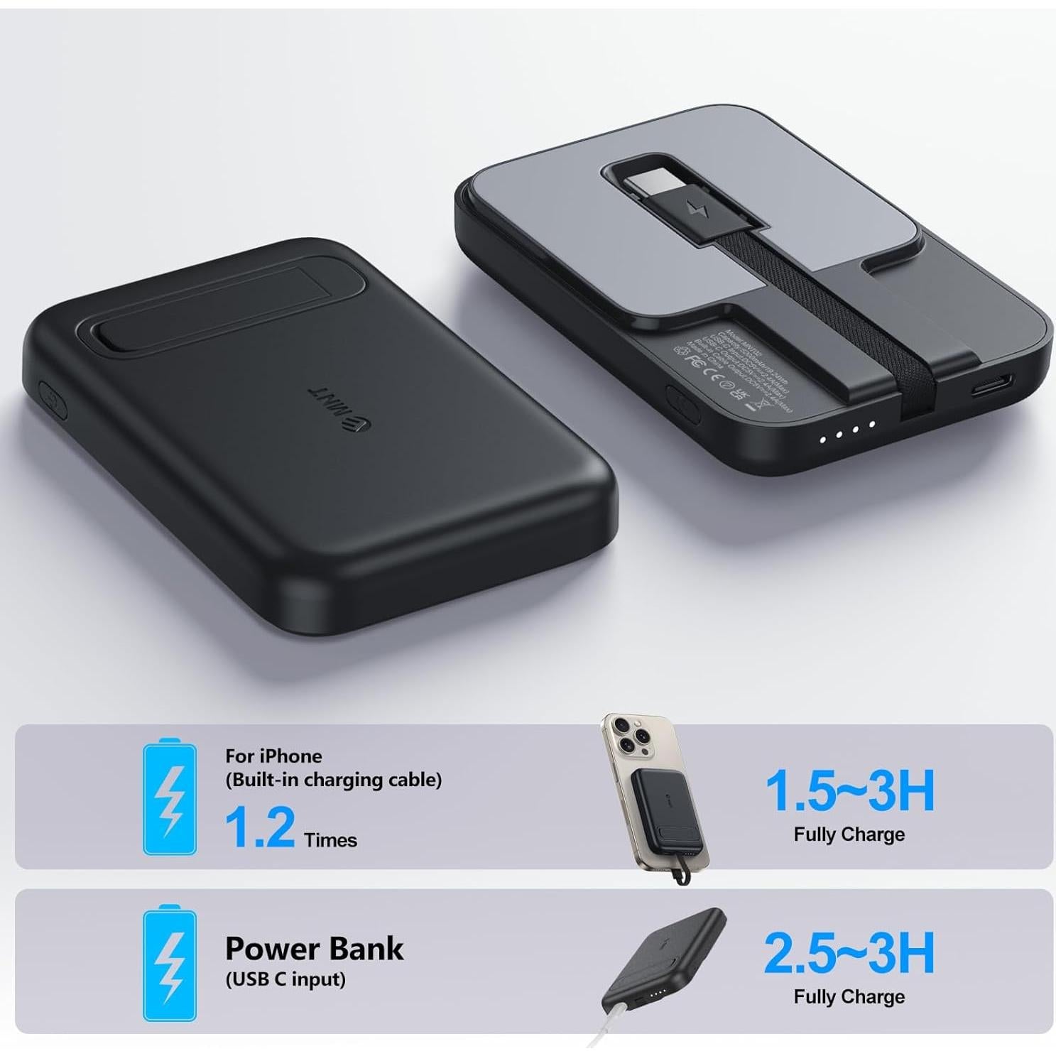 Cargador Portátil 5200mAh USB-C Integrado Shenzhen Jiezhihe