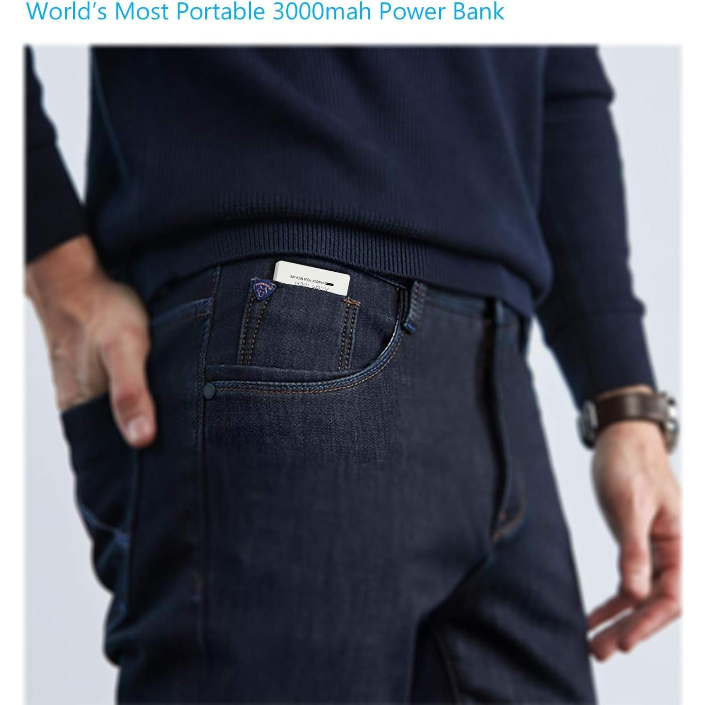 Banco de Poder Attom Tech 3000mAh Doble Salida USB Blanco