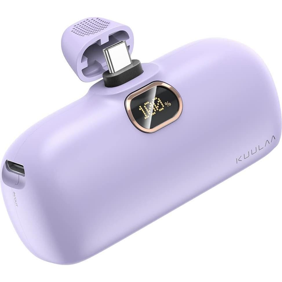 Cargador Portátil Kuulaa USB-C 5000mAh Carga Rápida 20W