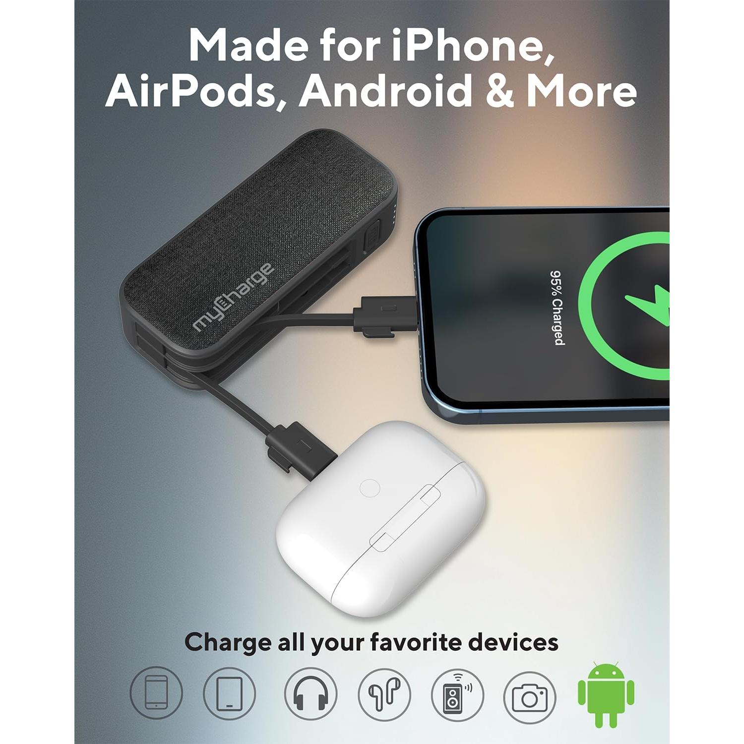 Cargador Portátil myCharge PowerHub Mini 3000mAh Carga Rápida