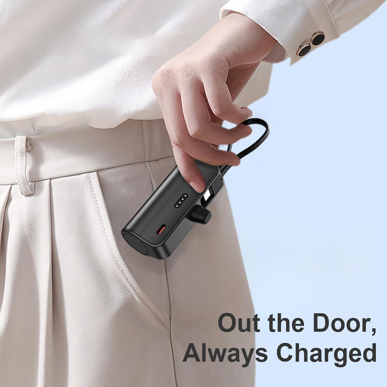 Cargador Portátil Mini LinTek 5000mAh USB-C y Lightning