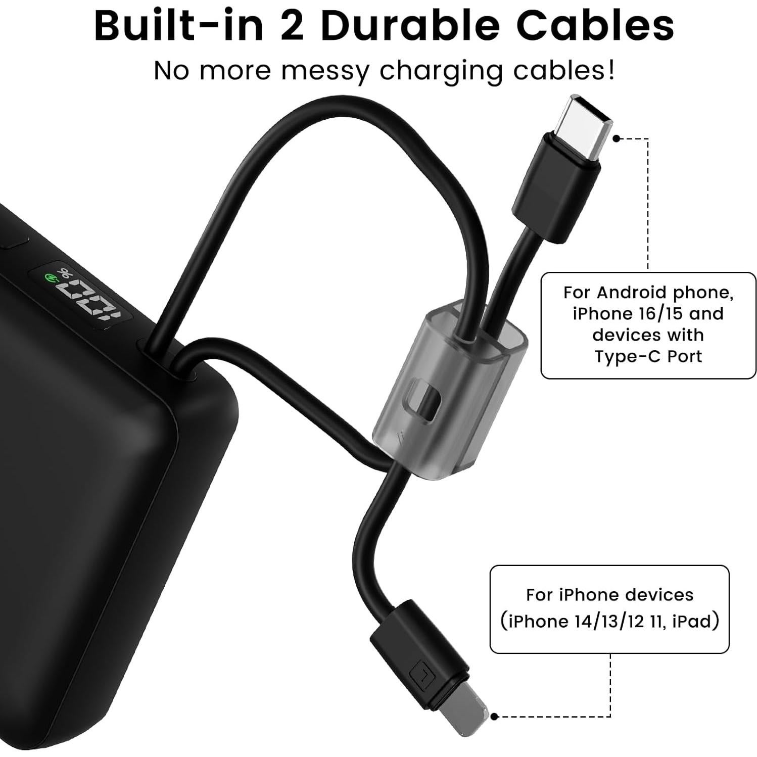 Cargador Portátil LUCKYDUO 10000mAh Carga Rápida 22.5W