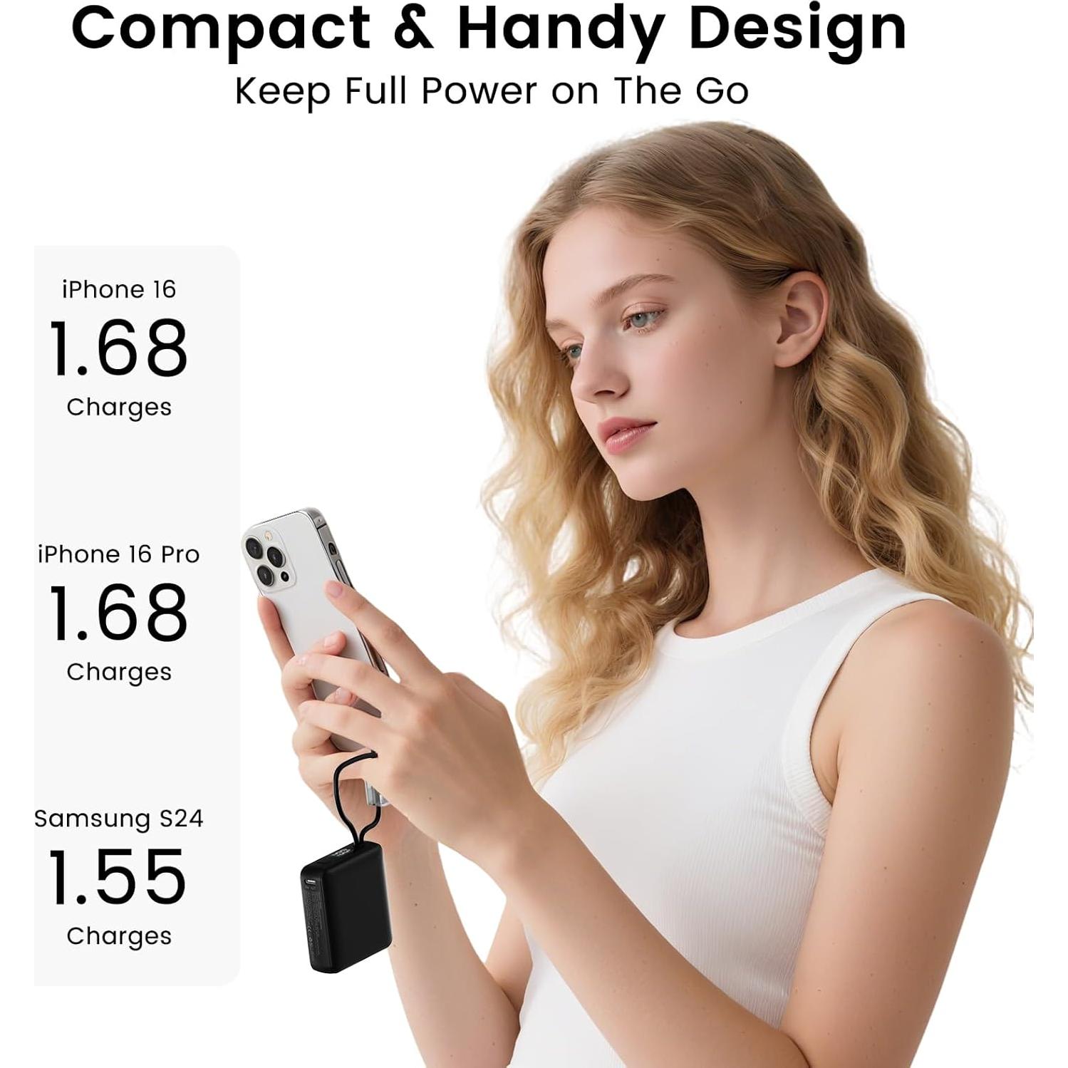 Cargador Portátil LUCKYDUO 10000mAh Carga Rápida 22.5W