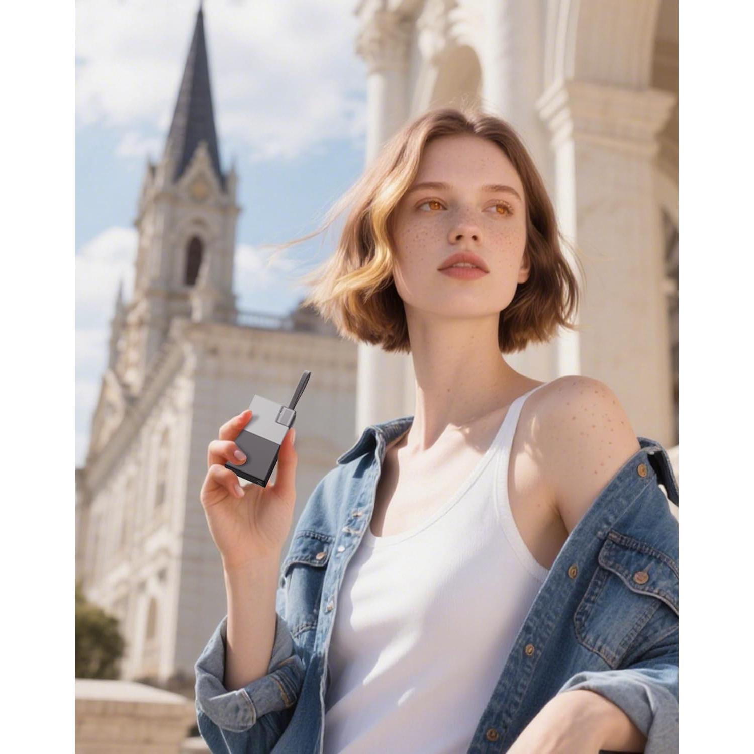 Cargador Portátil Power Bank 5000mAh USB C 22.5W Gris-Negro