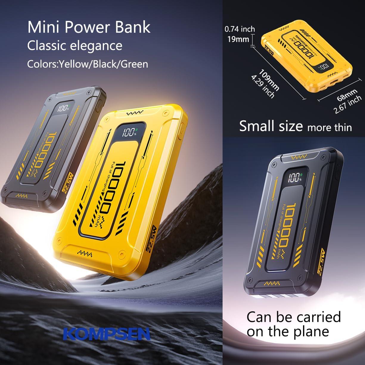 Power Bank 10000mAh Shenzhen Wonengxing Verde con 3 Cables