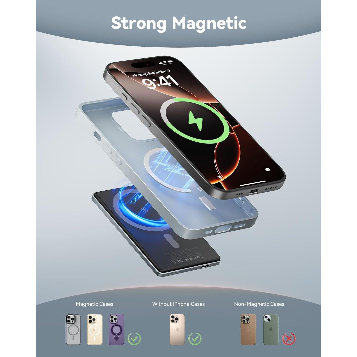 Batería Portátil MagSafe Kuulaa 5000mAh Carga Rápida USB-C