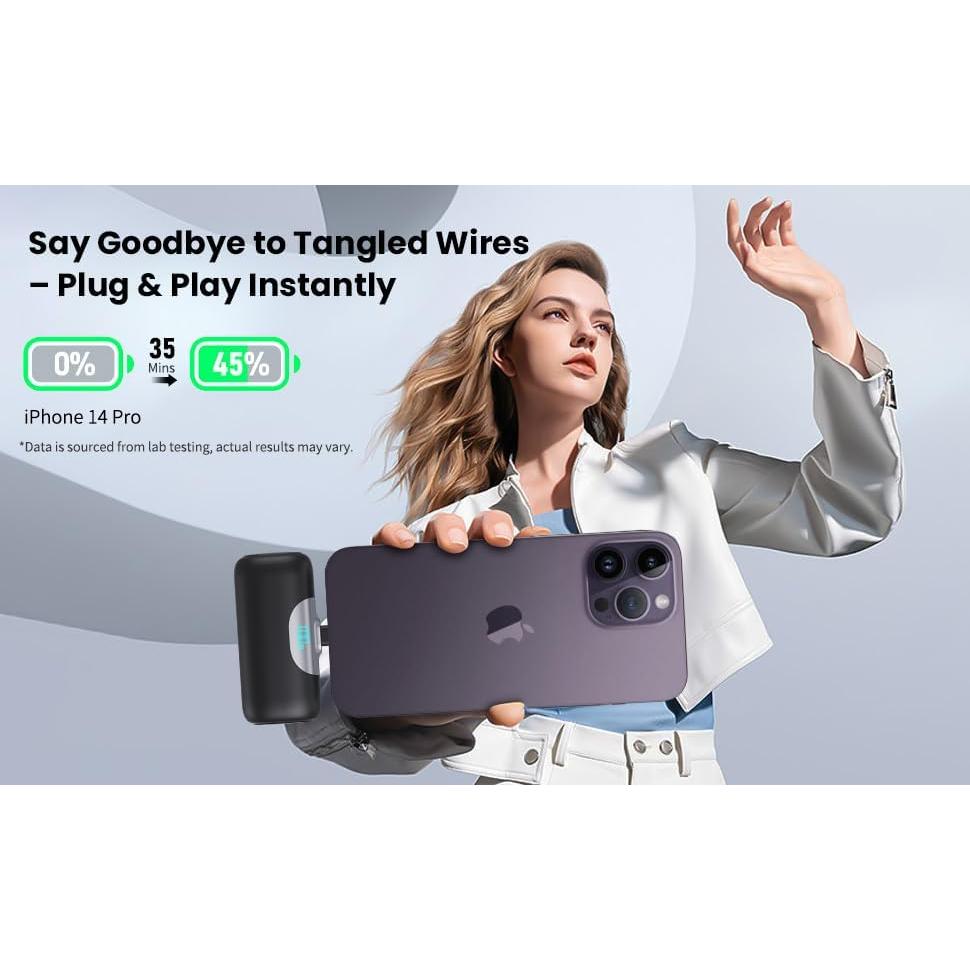 Cargador Portátil Mini iPhone 5500mAh Carga Rápida 22.5W