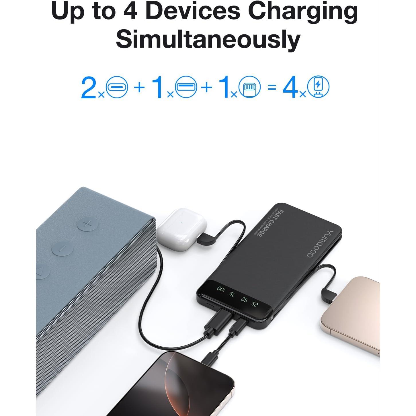 Cargador Portátil YUMGOOD 10000mAh Carga Rápida Doble USB