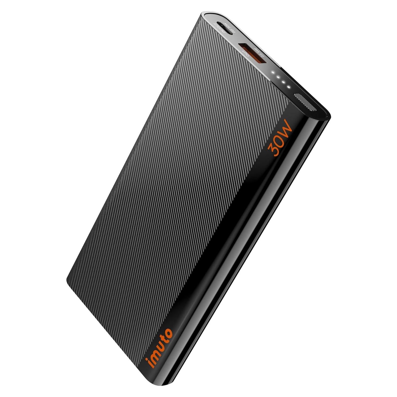 Cargador Portátil imuto 10000mAh 30W USB-C Carga Rápida