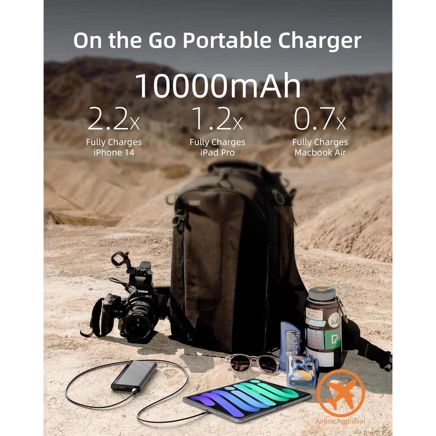 Cargador Portátil imuto 10000mAh 30W USB-C Carga Rápida