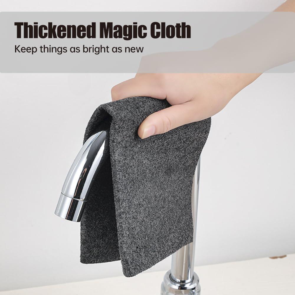 Thickened Magic Cleaning Cloth, 2026 New Reusable Microfiber Cleaning Rag, Streak Free Multipurpose Microfiber Cleaning Cloth for Kitchen, Window, Mirror, Glass, Cars (5 PCS, 8x12 in)