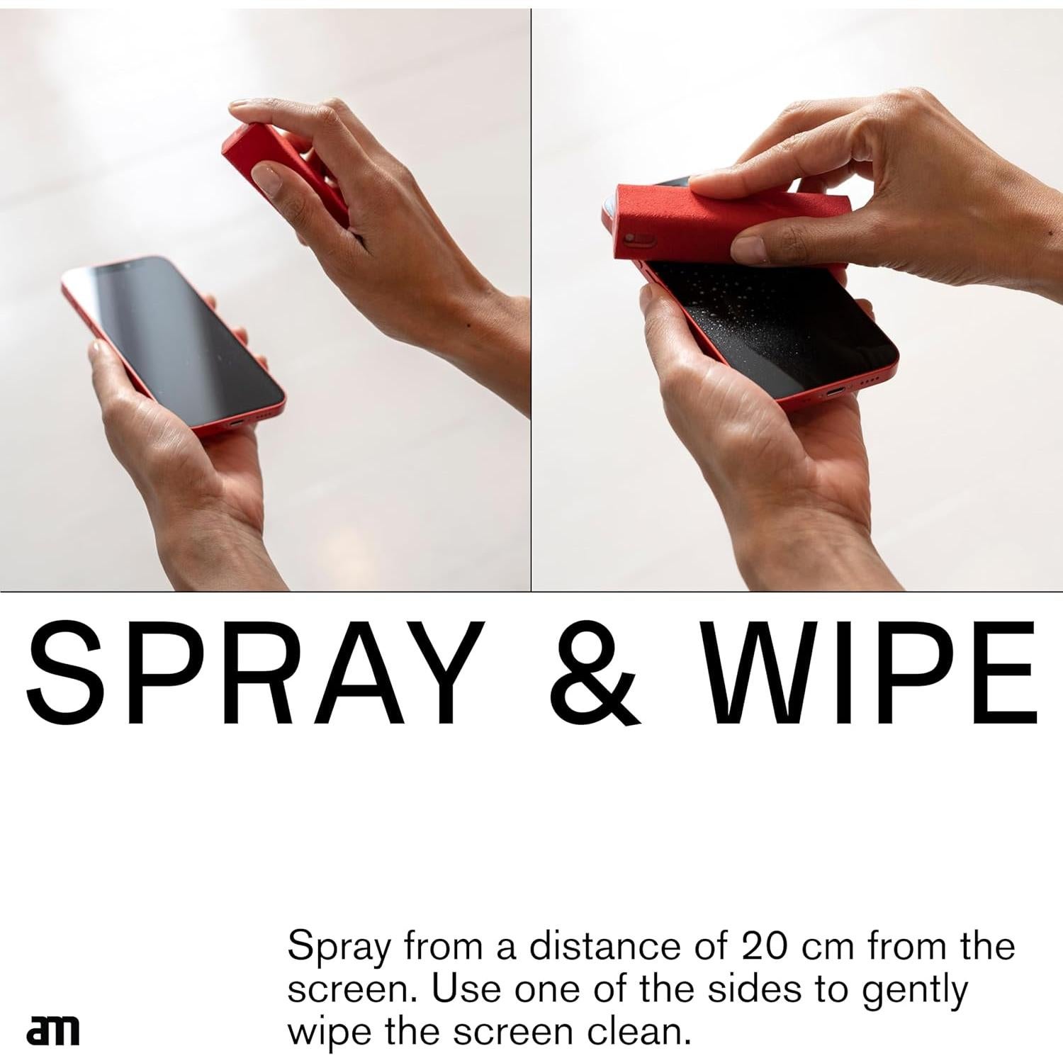 Spray Limpiador de Pantallas AM 10.4ml con Paño Microfibra