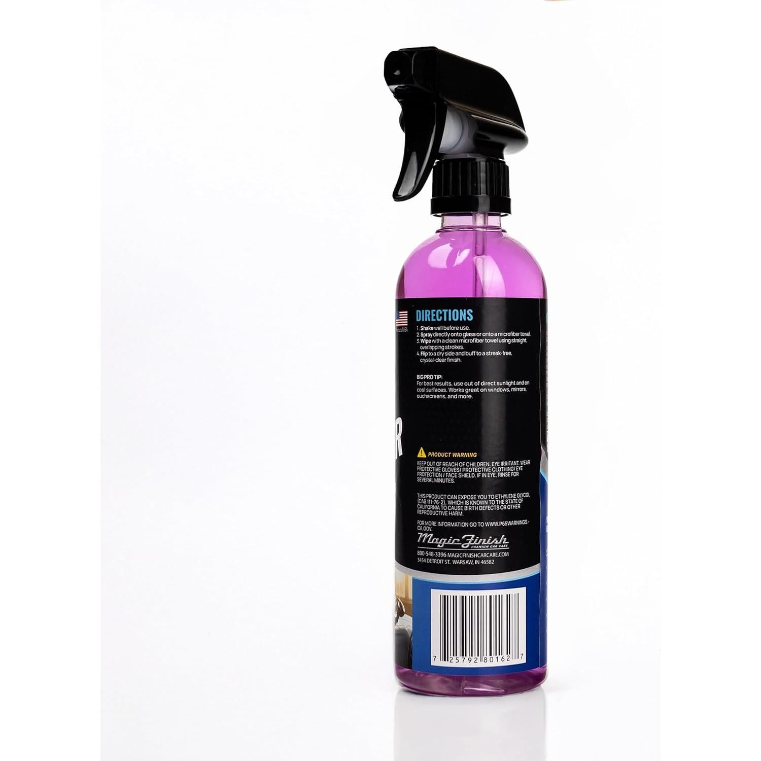 Limpiador de Cristales para Autos Magic Finish 473 ml Antivaho