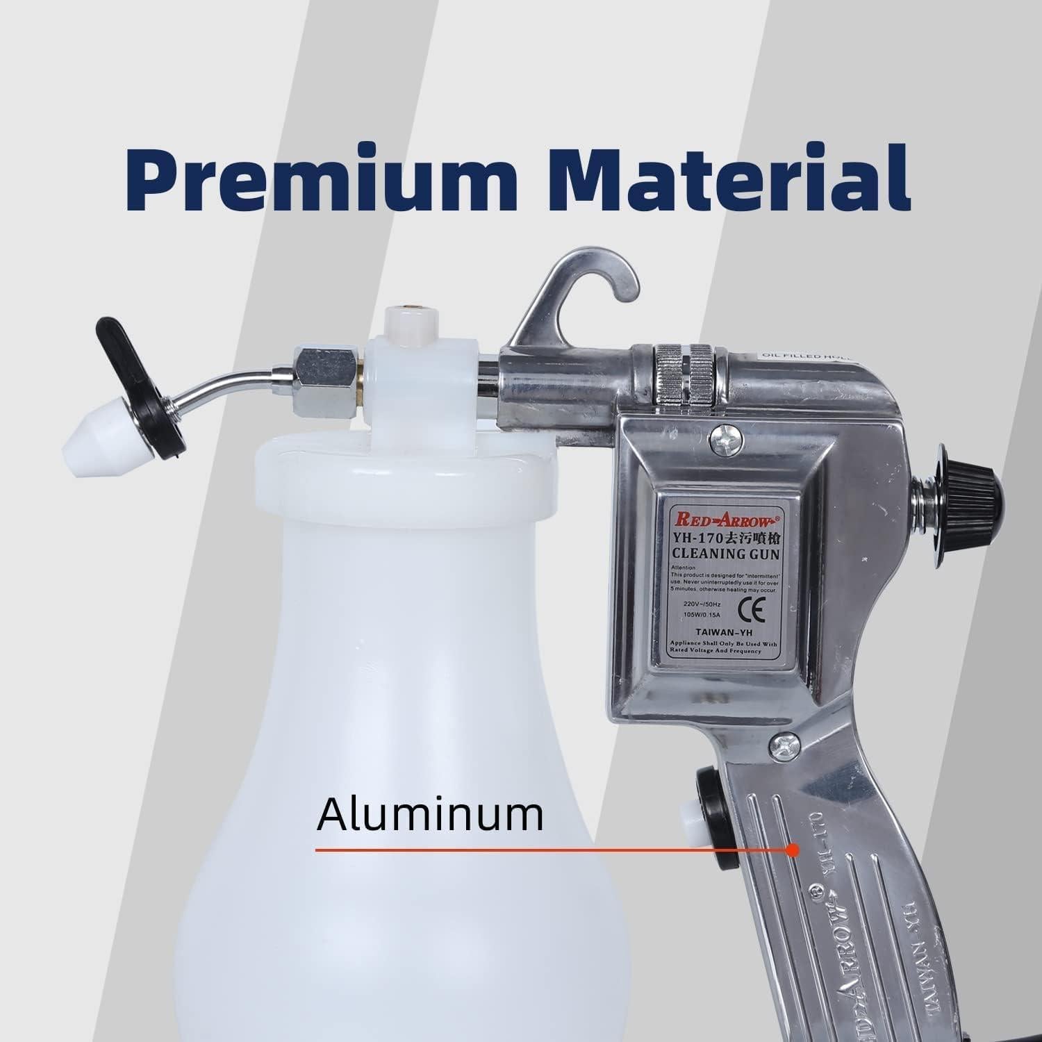 Pistola de Limpieza Textil YH-170 Aluminio 1.65kg Alta Presión