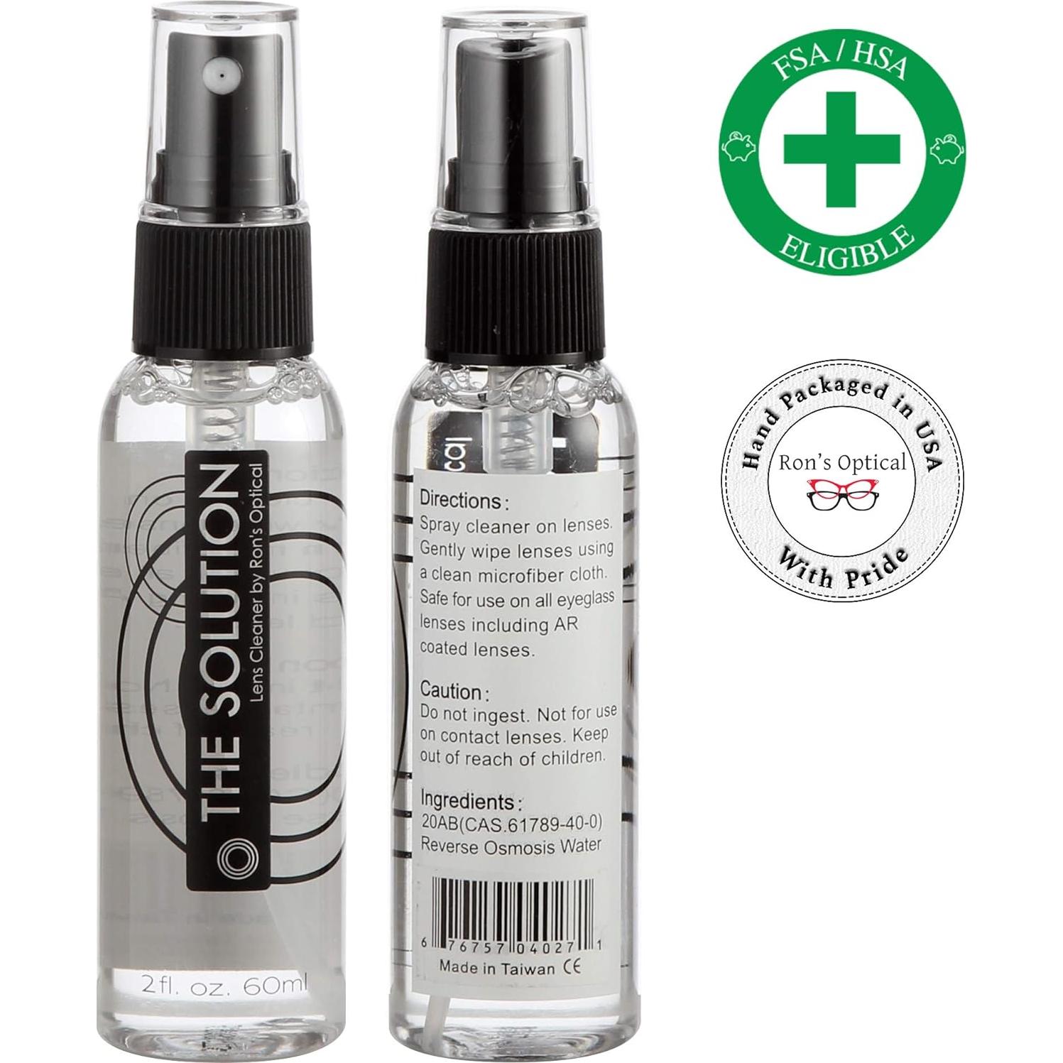 Limpiador de Lentes Ron's Optical 4x60ml Sin Alcohol