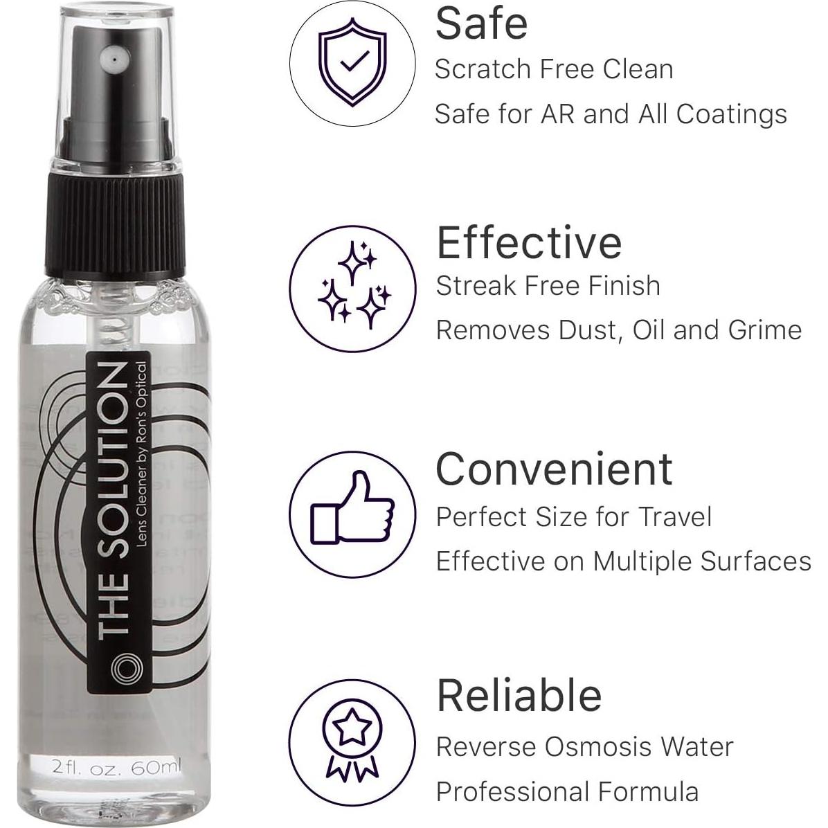 Limpiador de Lentes Sin Alcohol Ron's Optical 2x60ml