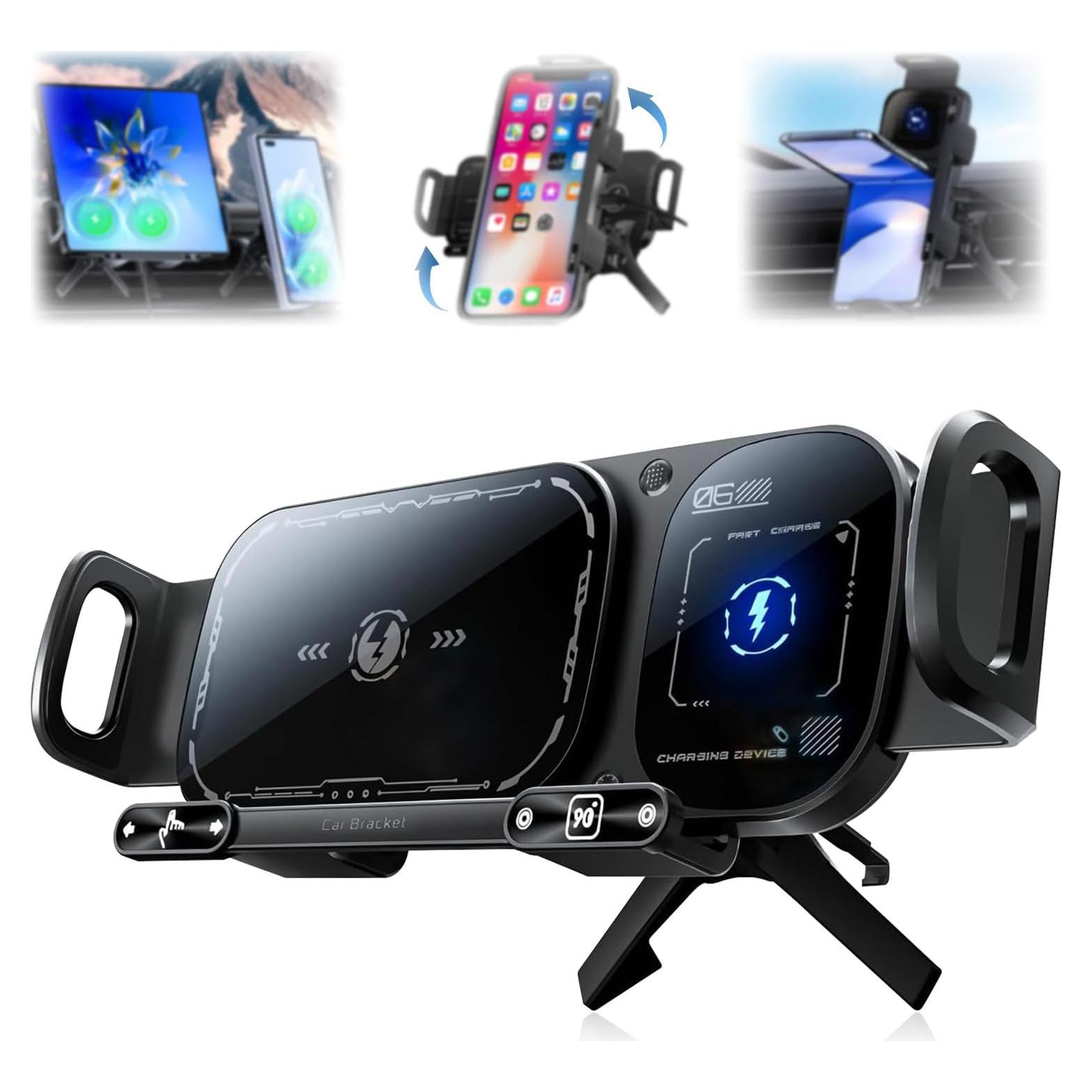 Soporte de Coche Inalámbrico Linyuant con Carga Rápida 15W