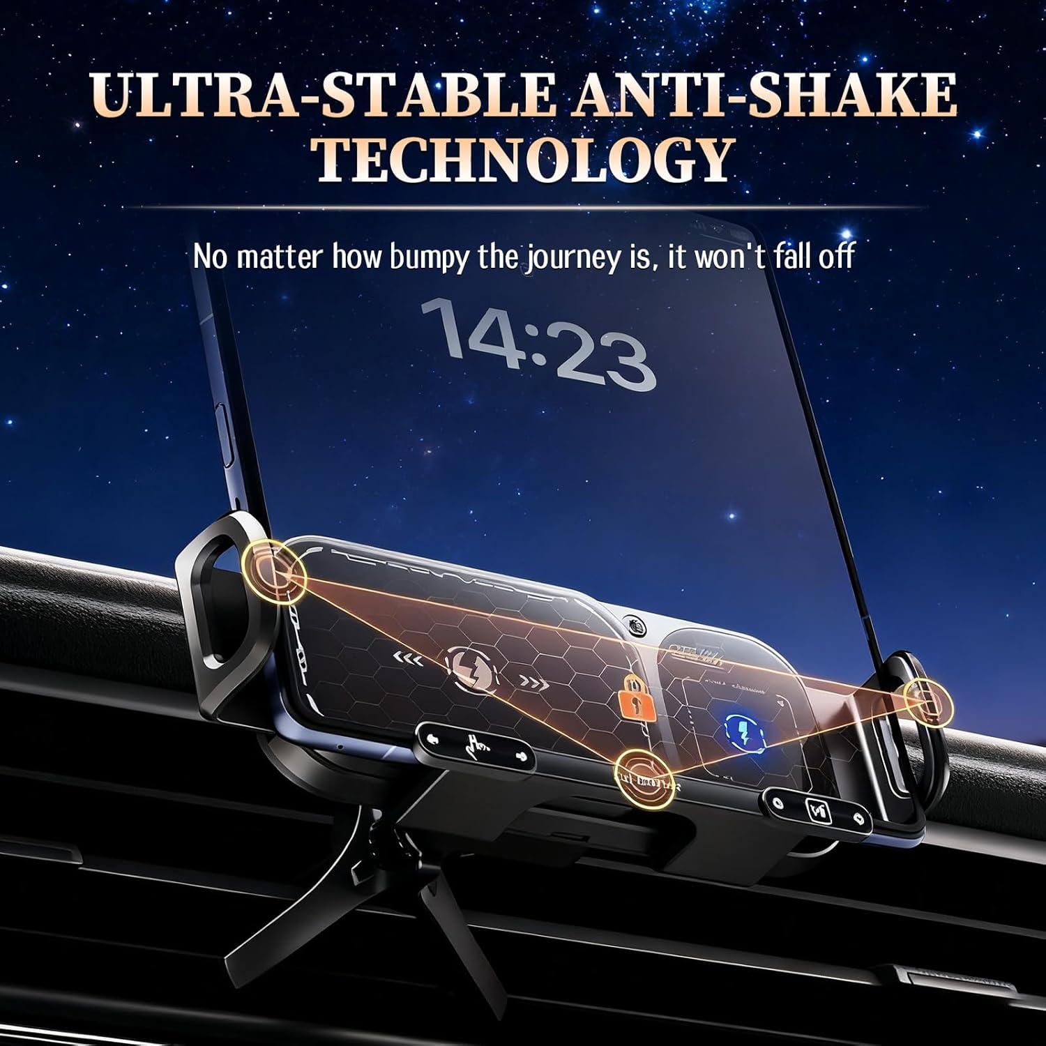 Soporte de Coche Inalámbrico Linyuant con Carga Rápida 15W