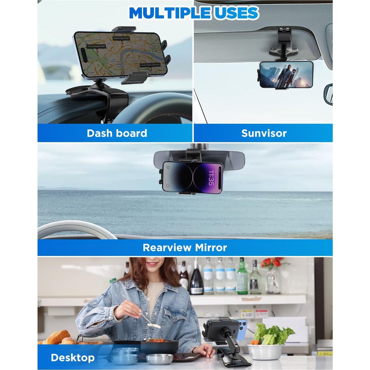 Soporte para teléfono en tablero de coche IPOW YBT-ZJ01 360°