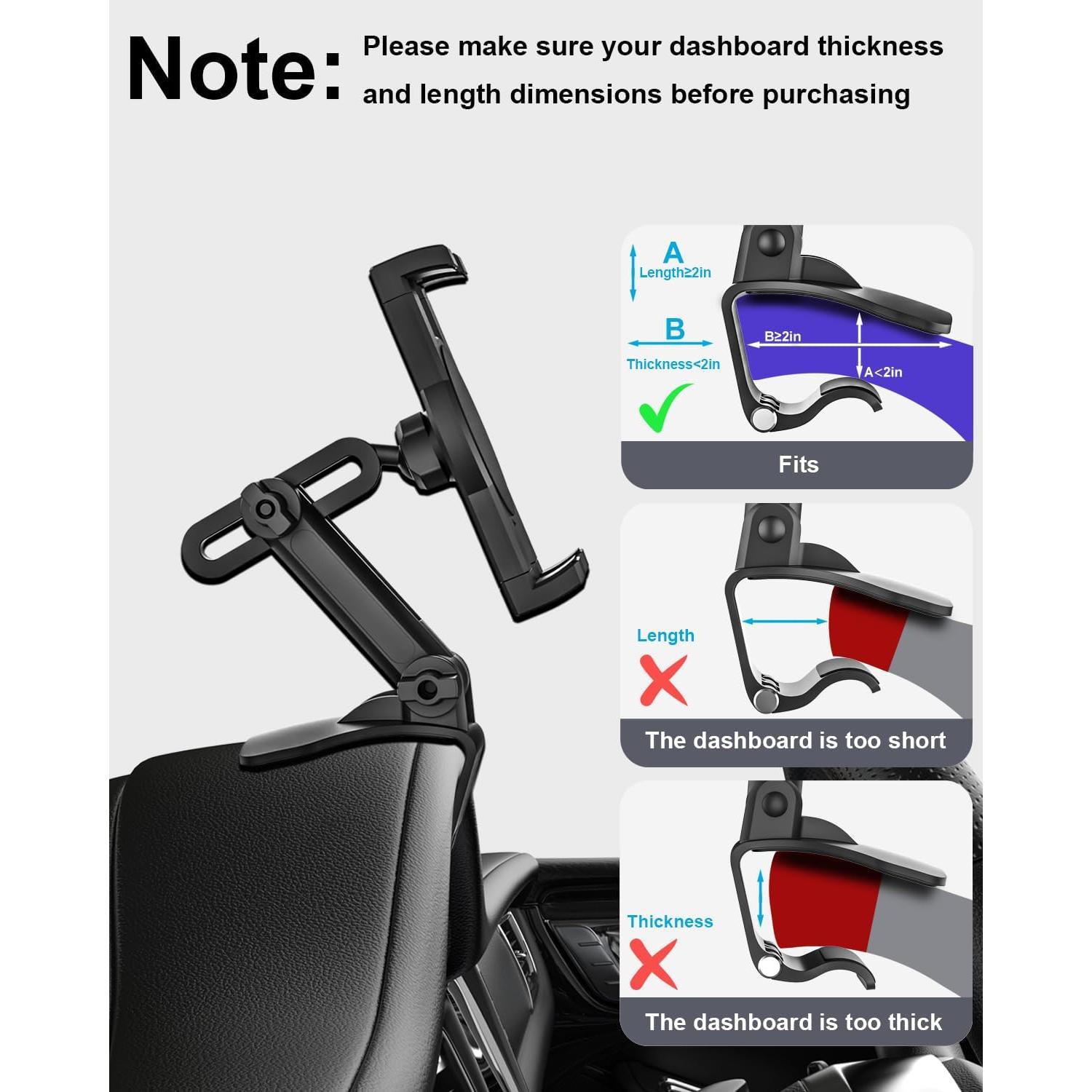 Soporte para teléfono en tablero de coche Woleyi 360° Ajustable