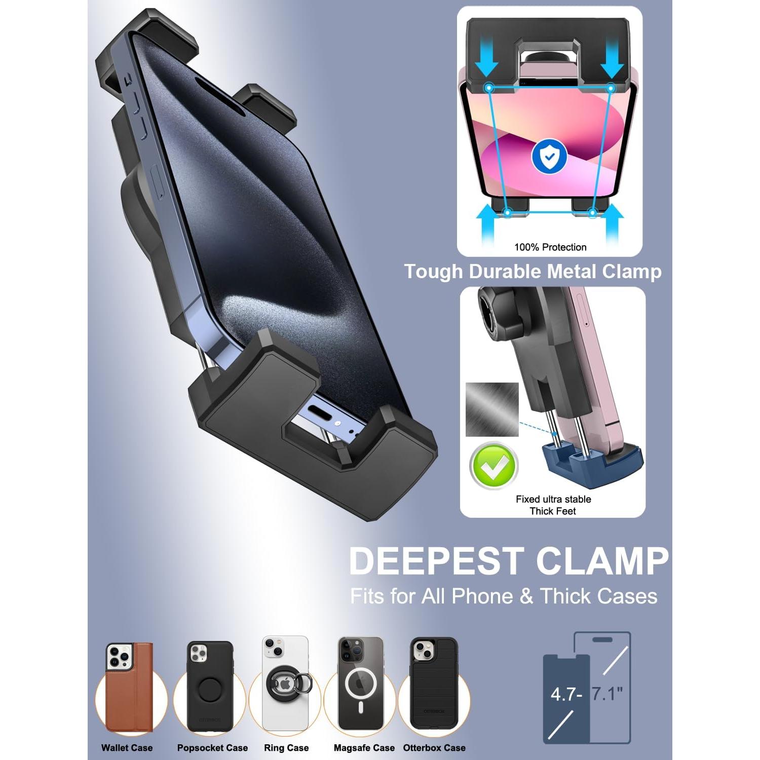 Soporte para teléfono en tablero de coche Woleyi 360° Ajustable