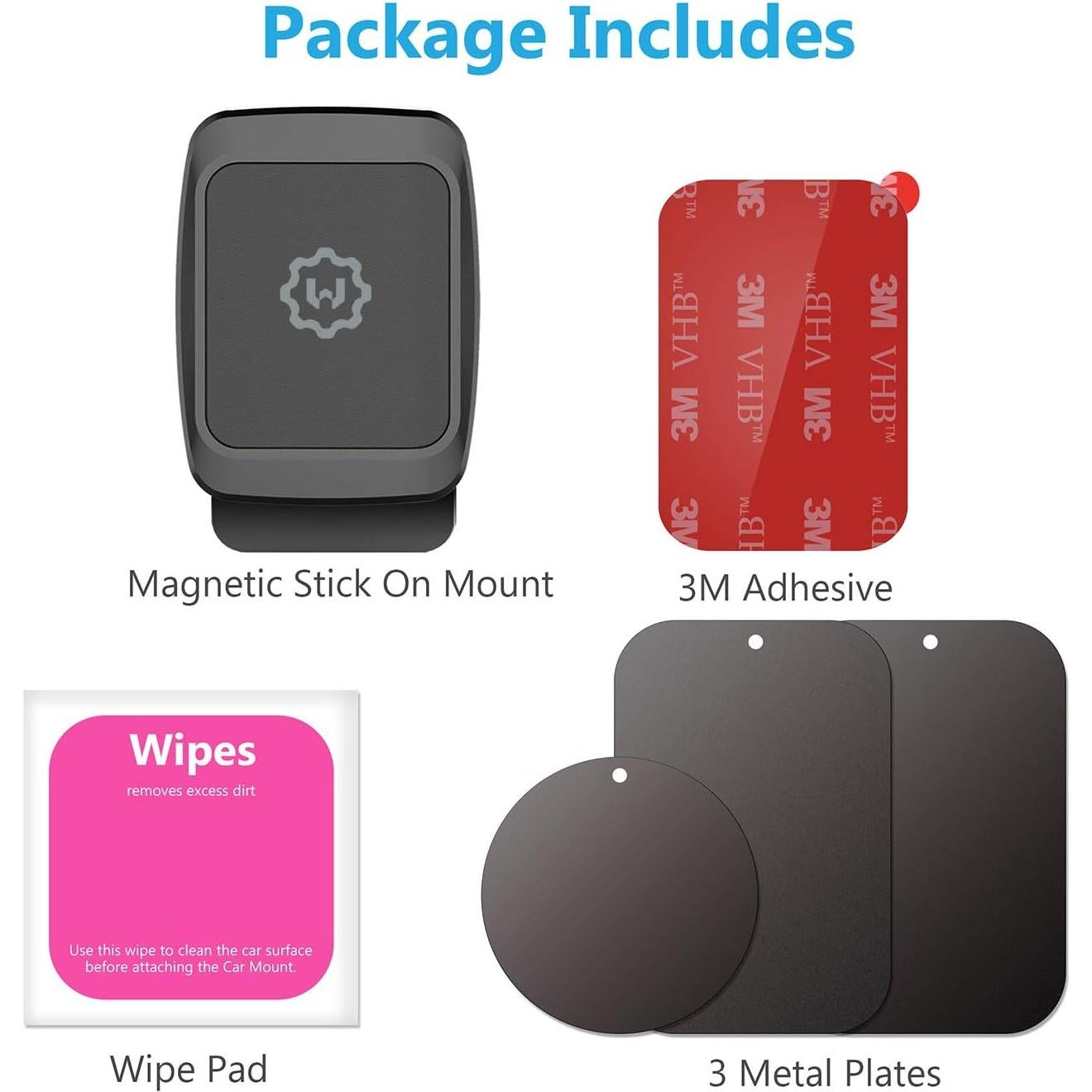 Soporte Magnético para Teléfono WixGear para Automóvil - Ajustable