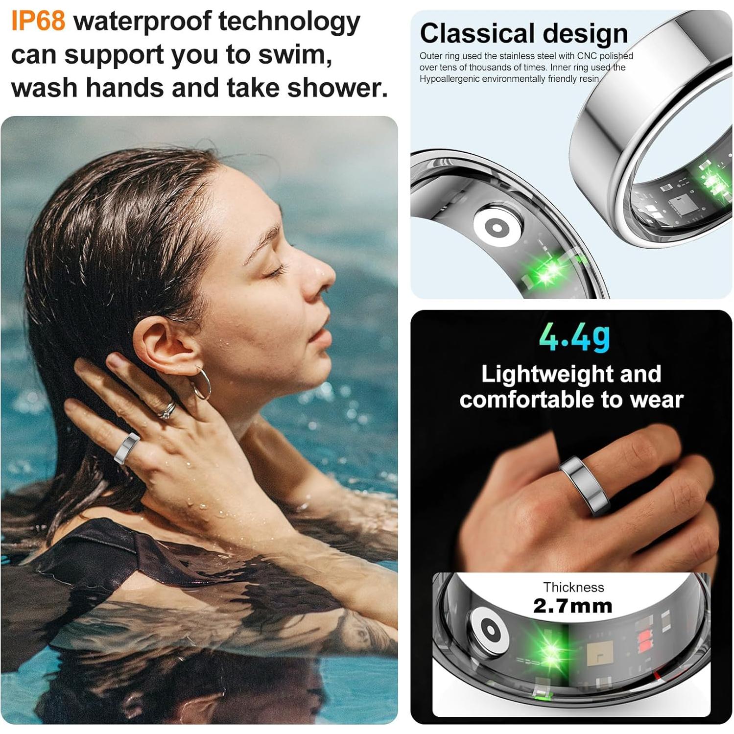 Anillo Inteligente NEWTRENDS ZY-CGJZ Monitoreo Salud IP68