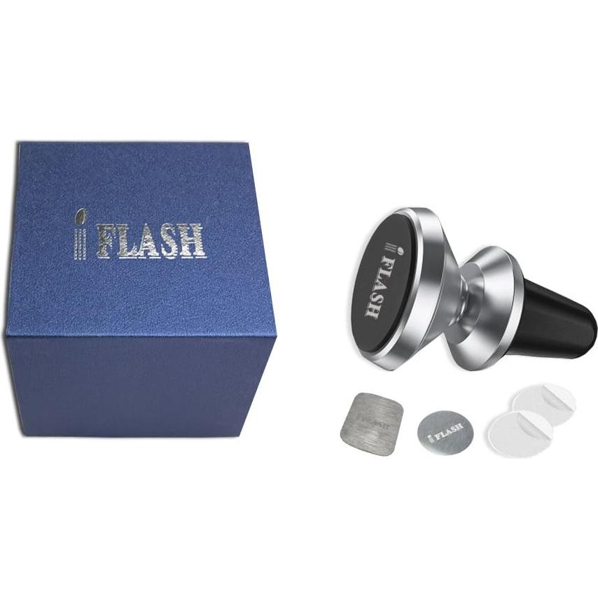 Soporte Magnético para Teléfono de Coche iFlash Negro 360°