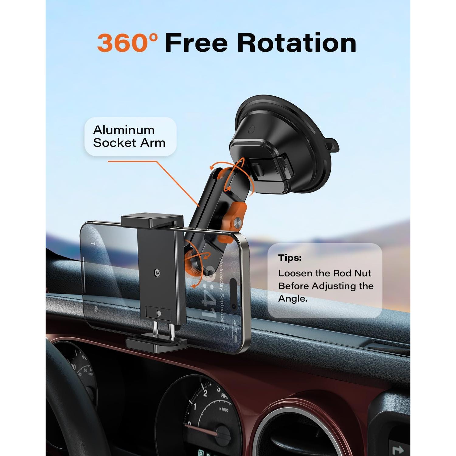 Soporte para Teléfono de Automóvil Gendle X2B-S40 con Ventosa 30kg