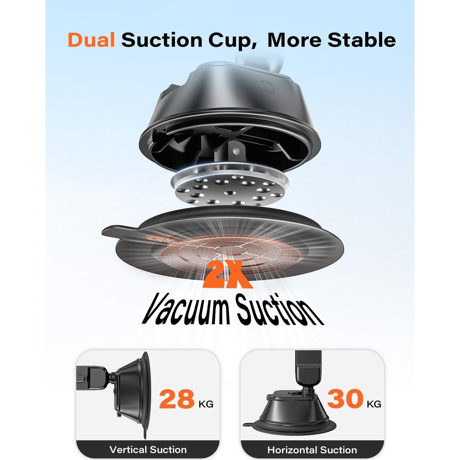 Soporte para Teléfono de Automóvil Gendle X2B-S40 con Ventosa 30kg