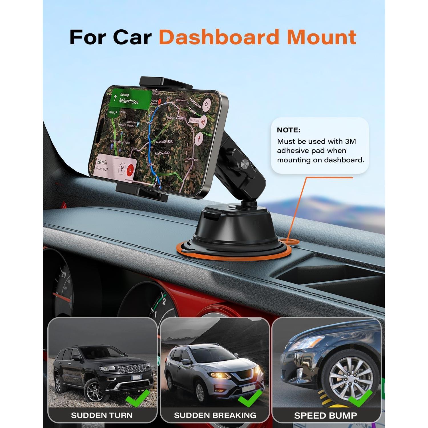 Soporte para Teléfono de Automóvil Gendle X2B-S40 con Ventosa 30kg