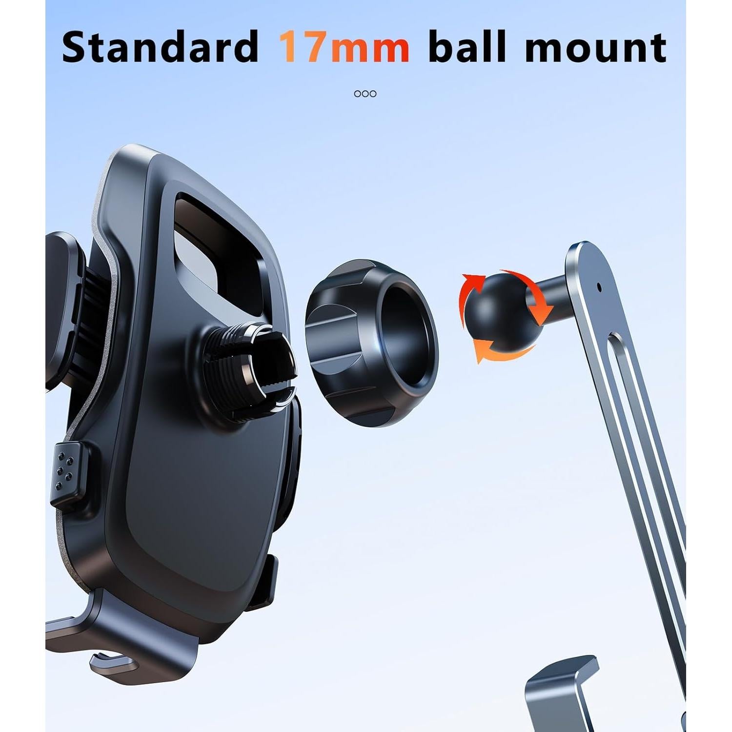 Soporte de teléfono DICMKY para automóvil 17 mm manos libres