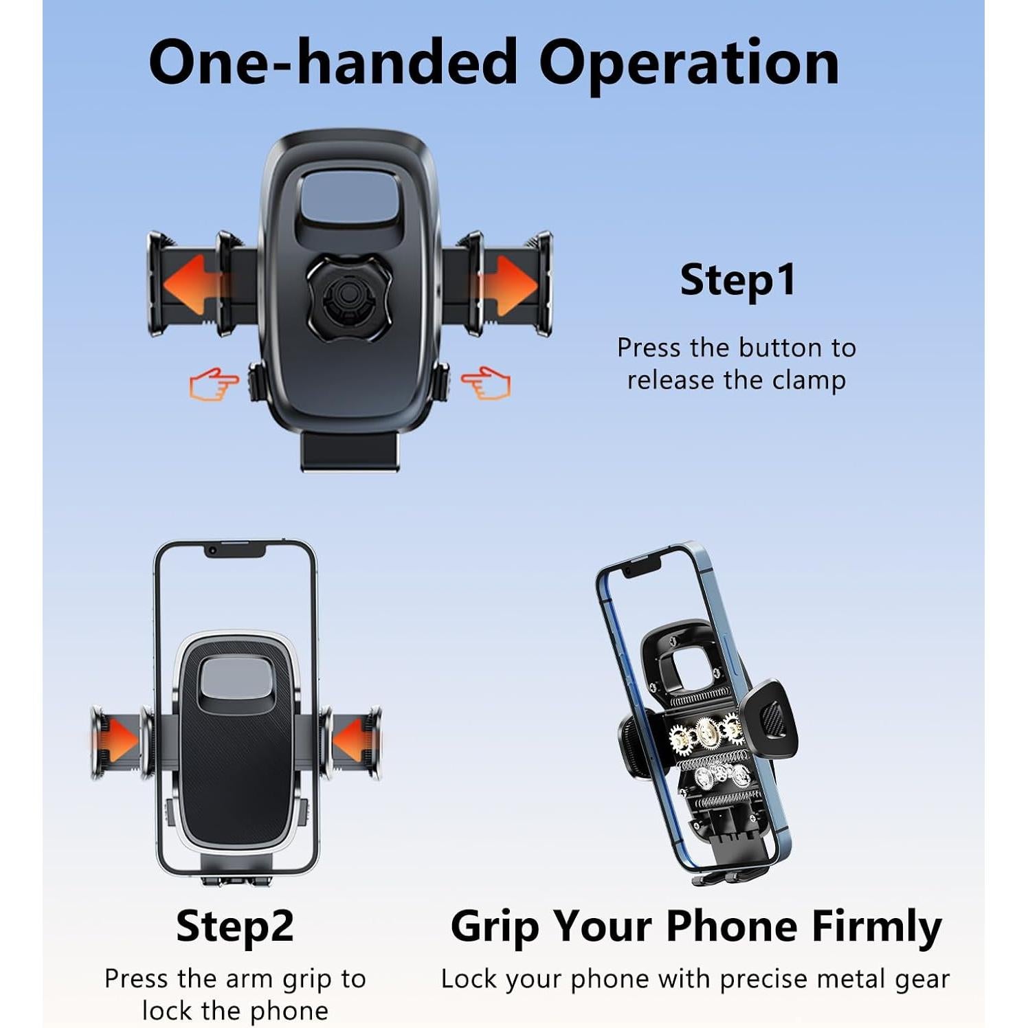 Soporte de teléfono DICMKY para automóvil 17 mm manos libres