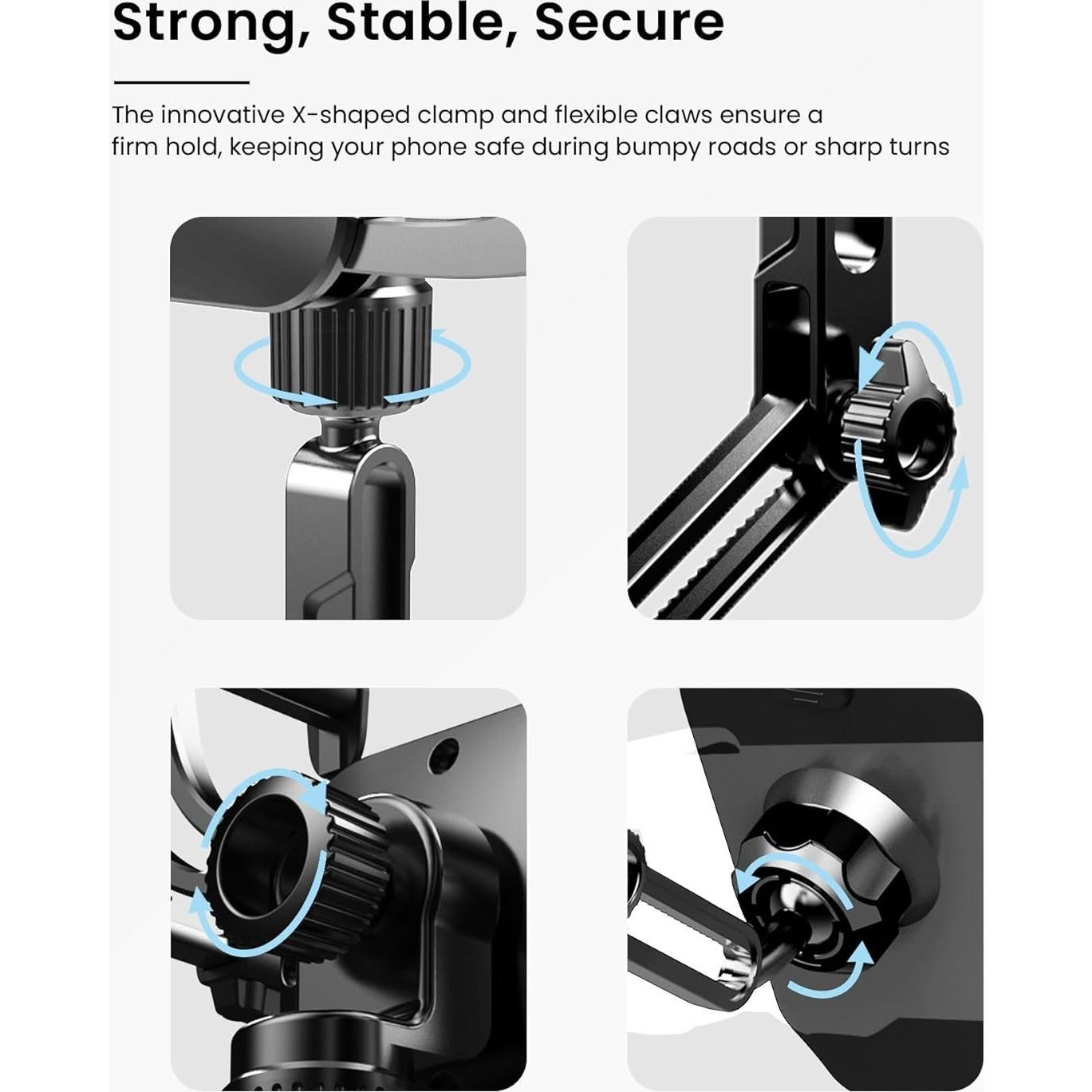 Soporte para Teléfono Uonser en Espejo Retrovisor - Metal, 360°