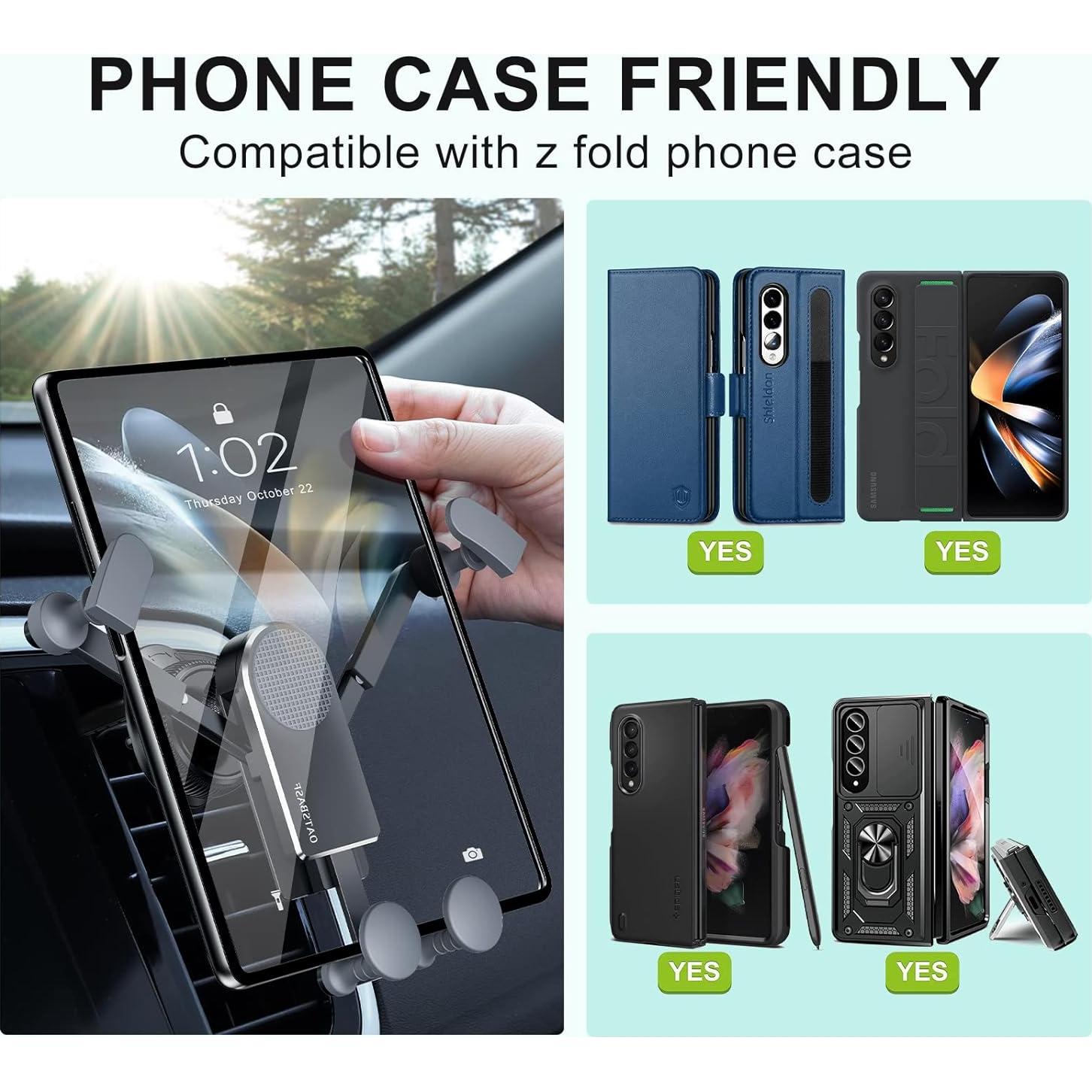 Soporte para coche Xuenair Z Fold 4/5/6 Ajustable Negro