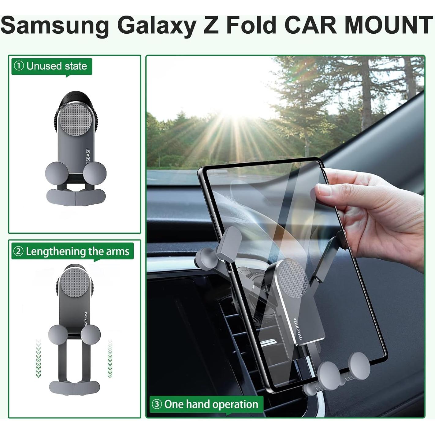 Soporte para coche Xuenair Z Fold 4/5/6 Ajustable Negro