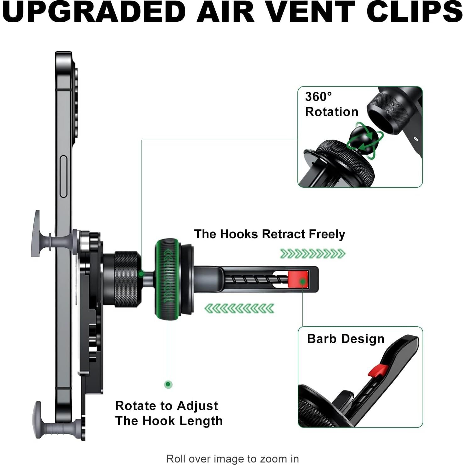 Soporte para coche Xuenair Z Fold 4/5/6 Ajustable Negro