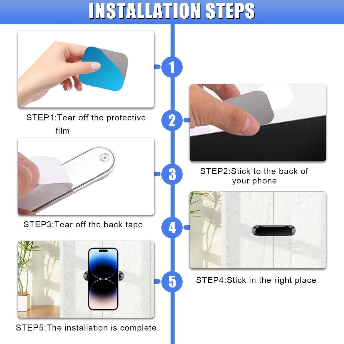 Soporte Magnético para Teléfono en el Coche Tuxihapp Negro