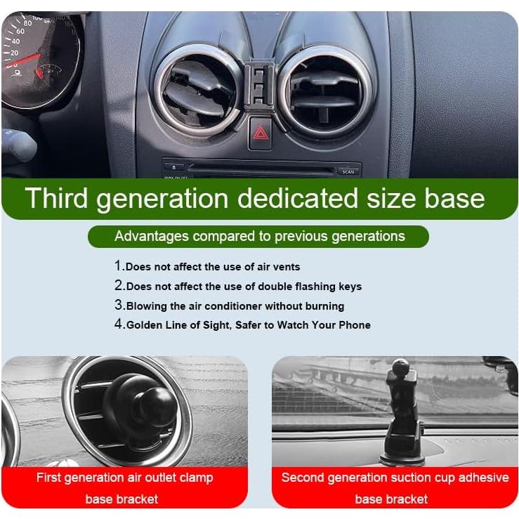 Soporte para teléfono de coche Mikeham para Nissan Rogue 2008-2013