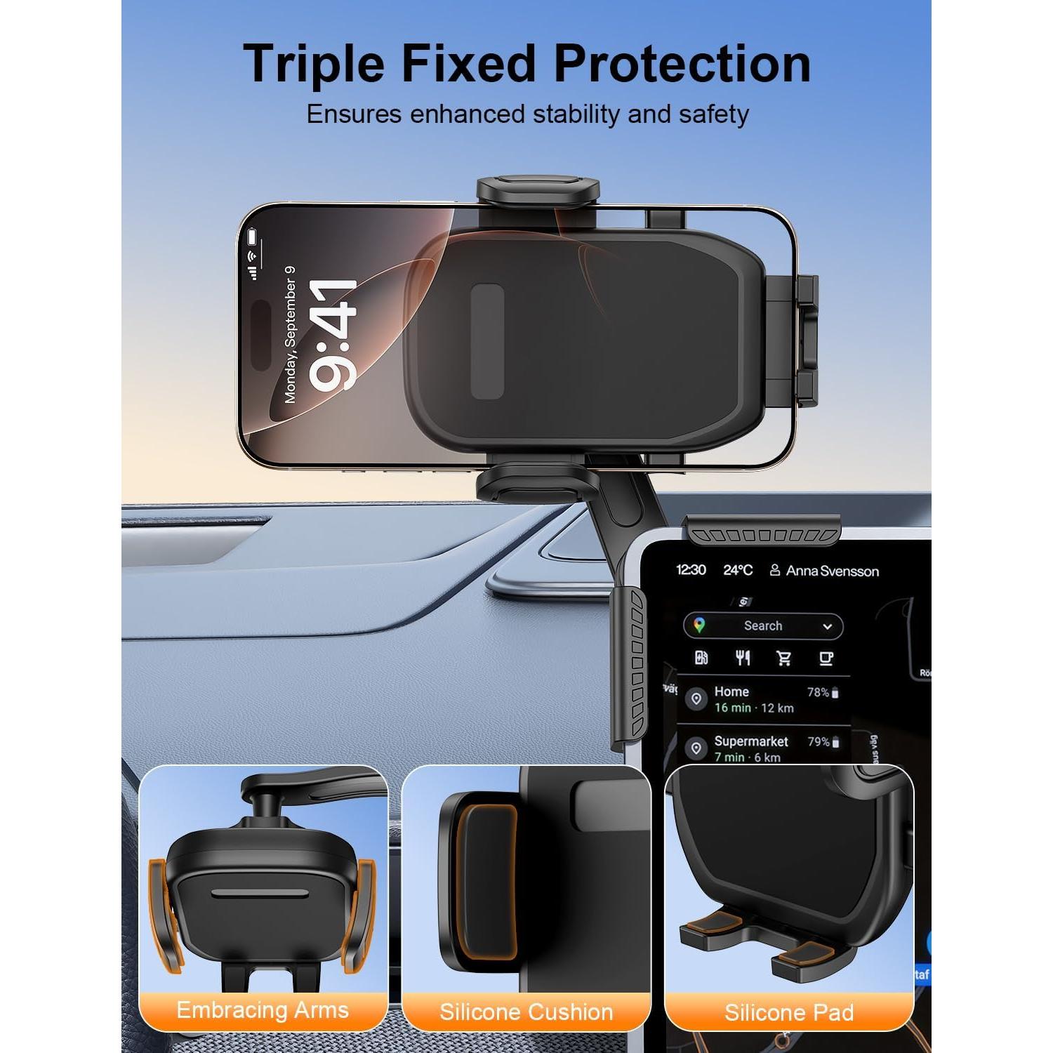 Soporte para Teléfono Bokilino Ajustable 360° para Tesla Model Y/3/X/S