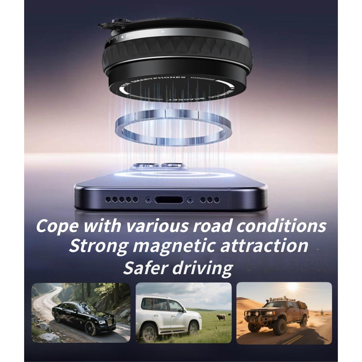 Soporte Magnético para Teléfono de Coche ZZD - Rotación 360°