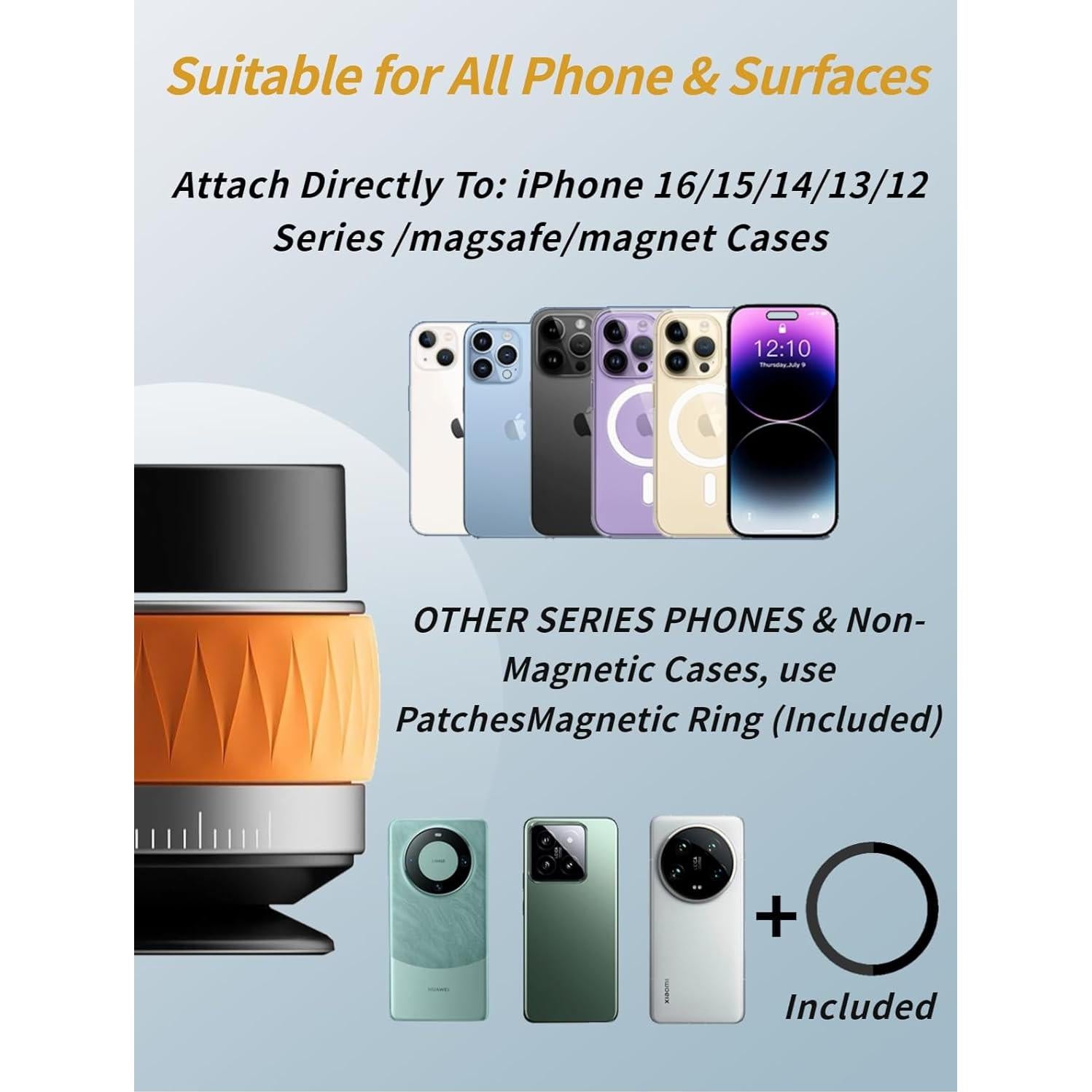 Soporte Magnético para Teléfono de Coche ZZD - Rotación 360°