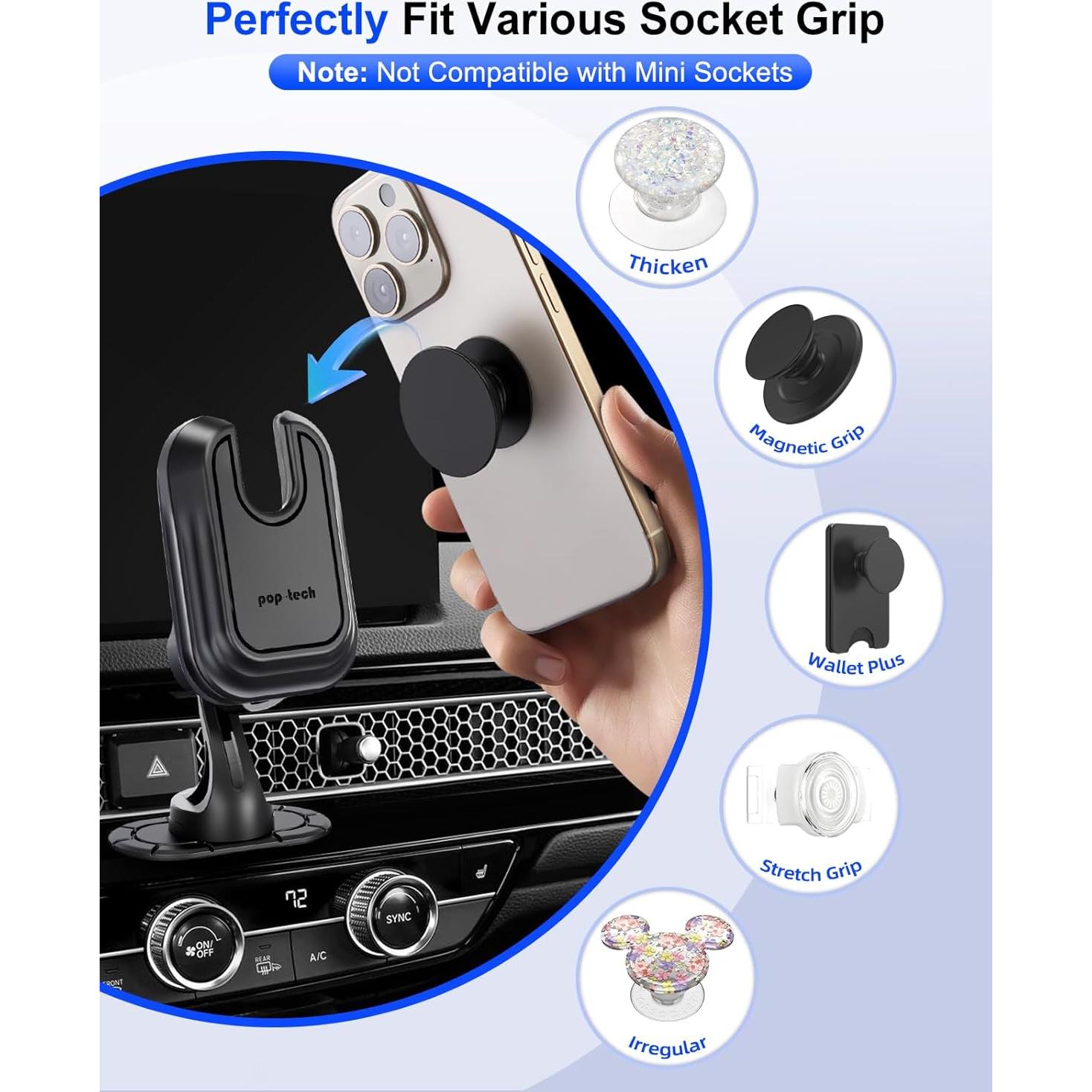 Soporte para Teléfono en Coche Pop-Tech 360° Ajustable