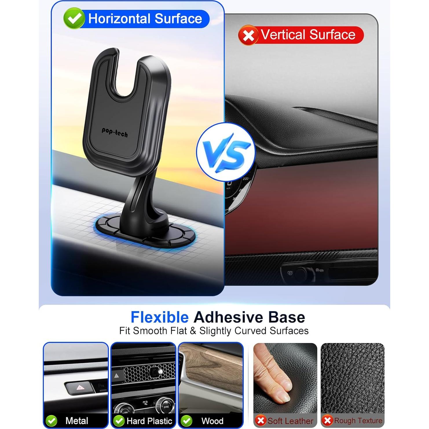 Soporte para Teléfono en Coche Pop-Tech 360° Ajustable