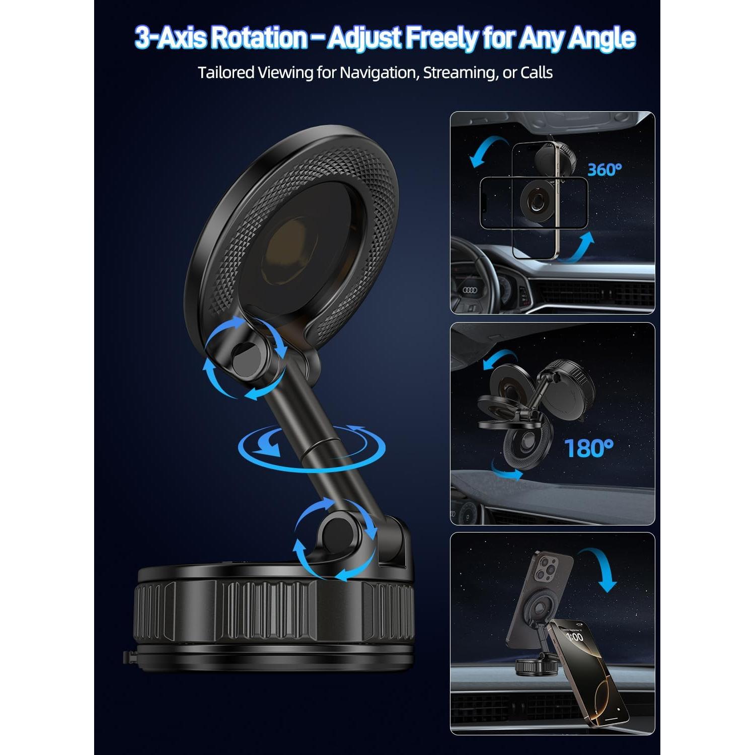 Soporte Magnético para Teléfono Light Face con Gel Nano, 360°