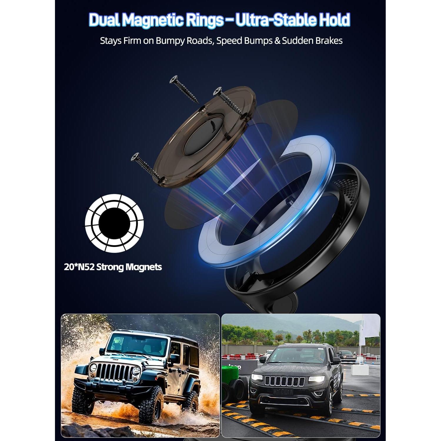 Soporte Magnético para Teléfono Light Face con Gel Nano, 360°