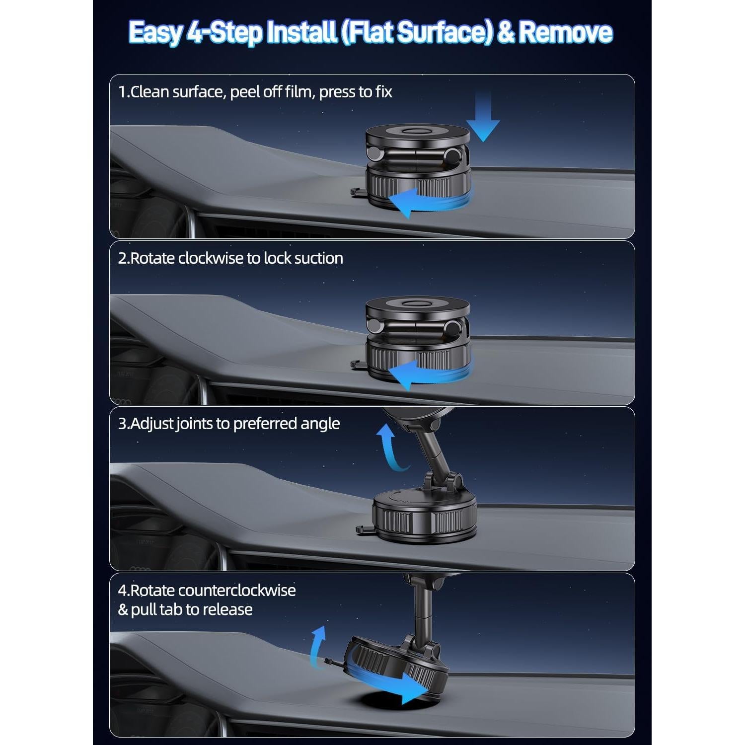 Soporte Magnético para Teléfono Light Face con Gel Nano, 360°